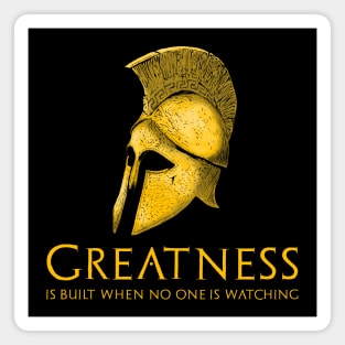 Inspirational Life Quote - Ancient Greek Spartan Helmet Magnet